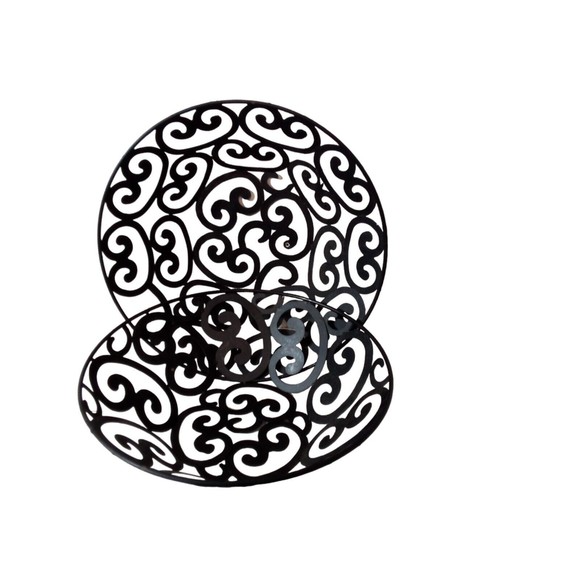Beautiful Decorative Black Baskets Set Of 2 Heavy Duty Multi-use - Picture 9 of 16